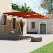 vidaXL Toldo automático independente 600x300 cm laranja e castanho