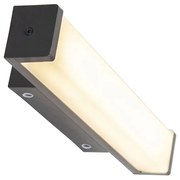 Candeeiro de parede preto 32 cm IP44 - Cascada