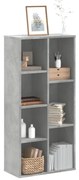 vidaXL Estante 50x25x105 cm derivados de madeira cinzento cimento