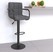 vidaXL Banco de bar tecido cinzento-claro