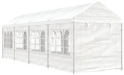 vidaXL Gazebo com telhado 8,92x2,28x2,69 m polietileno branco