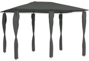 Gazebo 3x4x2,6 m com capas para postes 160 g/m² antracite