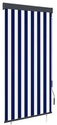 vidaXL Estore de rolo para exterior 80x250 cm azul e branco
