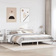 vidaXL Cama sem colchão 180x200 cm madeira de pinho maciça branco