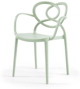CONJUNTO COM 4 CADEIRAS LOVELY C/BRAÇOS - VERDE PASTEL