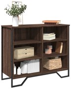 vidaXL Aparador 91x35,5x74,5 cm derivados de madeira carvalho castanho