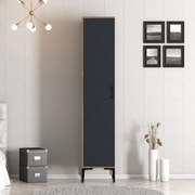 Guarda-Roupa Kumsal S – Nogueira e Antracite – 40x47,5x201,4 cm