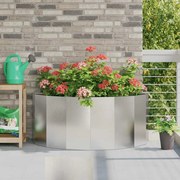 vidaXL Floreira Prateado 120 x 60 x 50 cm Aço inoxidável