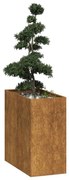 vidaXL Floreira enferrujada 40x80x80 cm aço resistente