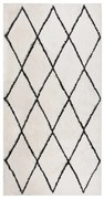 vidaXL Tapete shaggy de pelo alto 80x150 cm preto/cor creme
