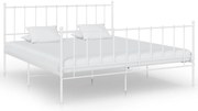Estrutura de cama 200x200 cm metal branco