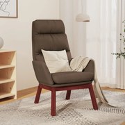 vidaXL Cadeira de descanso tecido cinzento-acastanhado
