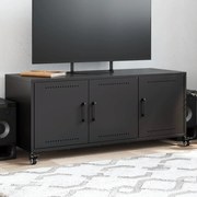 Móvel de TV 100,5x39x43,5 cm aço preto