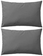 vidaXL Almofadas para exterior 2 pcs 60x40 cm cinzento