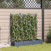 vidaXL Vaso de Jardim 3 pcs Cinza Claro 120 x 40 x 125,5 cm Aço