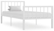 Estrutura de cama 100x200 cm metal branco