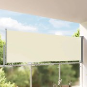 vidaXL Toldo lateral retrátil para pátio 120x300 cm creme