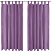 Cortinas de cetim com presilhas 2 pcs 140x175 cm lilás