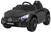 Carro elétrico para Crianças 12V Mercedes Benz GT, Rodas Espuma EVA, Assento couro ecológico Preto
