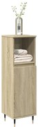 vidaXL Armário WC 30x30x100 cm derivados de madeira carvalho sonoma