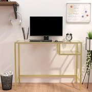vidaXL Mesa de computador vidro temperado 100x36x74 cm transparente