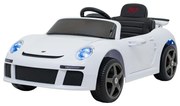 Carro elétrico para Crianças RUF CTR3 12V Rodas Espuma EVA, Assento couro ecológico Branco