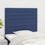 Cabeceira de cama 2 pcs tecido 90x5x78/88 cm azul