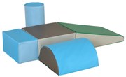 HOMCOM Conjunto de 5 Blocos de Psicomotricidade para Crianças Blocos de Construção Brinquedo para Aprendizagem Multicor