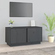 vidaXL Móvel de TV 80x35x40,5 cm madeira de pinho maciça cinzento