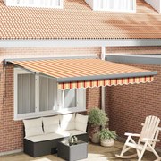 Toldo Retrátil Automático Amarelo e Laranja 300x250 cm