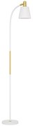 HOMCOM Candeeiro de Pé LED com Altura Ajustável Ecrã Interruptor para Sala de Estar Escritório Quarto 49x21x127-160 cm Branco e Dourado | Aosom Portugal