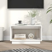 vidaXL Móvel de TV 60x35x35 cm madeira de pinho maciça branco