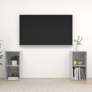 vidaXL Móveis de TV 2 pcs derivados de madeira cinzento cimento
