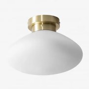 Plafon De Teto Em Vidro Diribe Dourado - Sklum