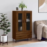 vidaXL Armário alto derivados madeira 69,5x31x115 cm carvalho castanho