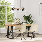 vidaXL Cadeiras de jantar 4 pcs tecido cor creme