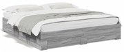 vidaXL Estrutura de cama c/ gavetas derivados madeira cinza sonoma