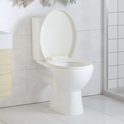 vidaXL Tampo de sanita fecho suave com design remoção rápida branco