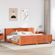 vidaXL Cama sem colchão 180x200 cm pinho maciço castanho-mel