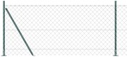 vidaXL Conjunto de Postes de Cerca Prateado 10 x 0.8 m Aço Galvanizado