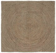 vidaXL Tapetes de área Quadrado Cinzeto 120 x 120 cm Juta