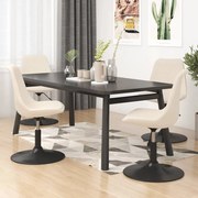 vidaXL Cadeiras de jantar giratórias 4 pcs veludo cor creme