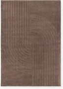 Tapete em lã artesanal com relevo Mason