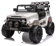 Jipe elétrico para Crianças 12V 4x4 Off-Road CLIMBER Rodas de espuma EVA, Assento Couro ecológico Branco