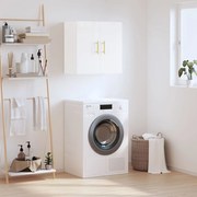 vidaXL Armário de parede 60x31x60cm derivados madeira branco brilhante
