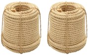vidaXL Cordas de sisal 2 pcs 12 mm 250 m