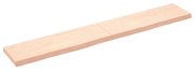 vidaXL Prateleira de parede 180x30x(2-6)cm carvalho maciço não tratado