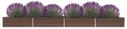 vidaXL Canteiro elevado de jardim aço galvanizado 600x80x45cm castanho