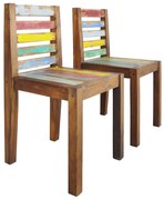 vidaXL Cadeiras de jantar 2 pcs madeira recuperada maciça