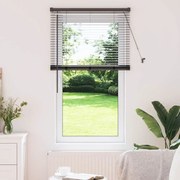 vidaXL Persiana de Janela com cortinas Outros Manual Preto 80 x 130 cm Alumínio